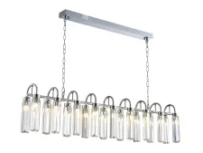 NEWPORT 4520 4526+12/S chrome , Люстра , Chrome Clear crystal L125*15,5*H30 cm G9 18*25W
