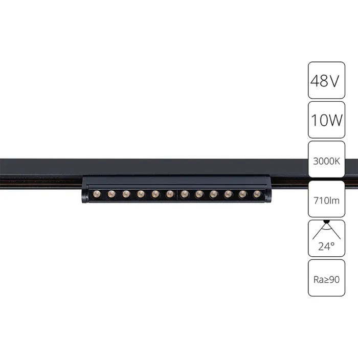 Магнитный трековый светильник Arte Lamp OPTIMA A7288PL-1BK | Дом Декора
