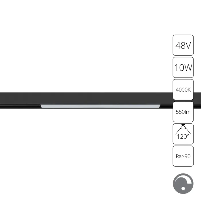Магнитный трековый светильник Arte Lamp LINEA 0.1-10V A4682PL-1BK | Дом Декора