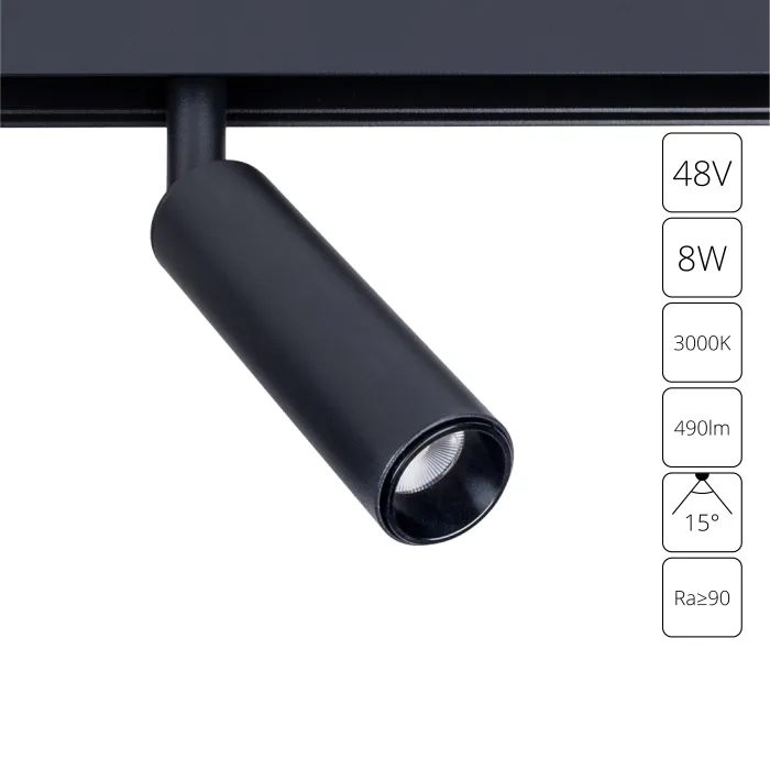 Магнитный трековый светильник Arte Lamp LINEA A4670PL-1BK | Дом Декора