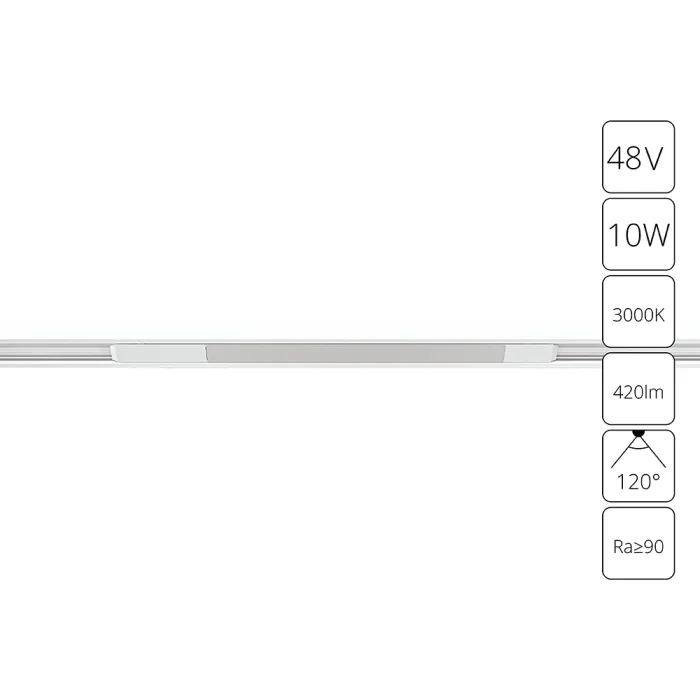 Магнитный трековый светильник Arte Lamp OPTIMA A7283PL-1WH | Дом Декора