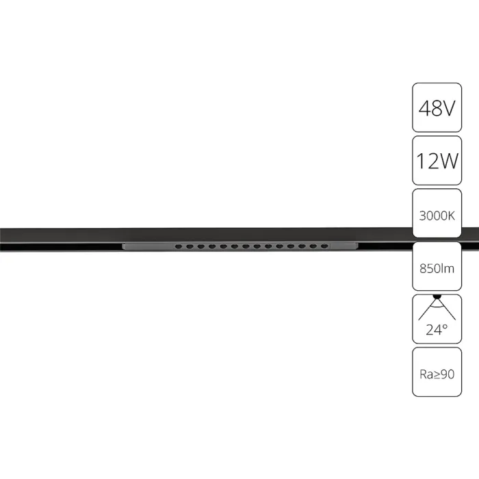 Магнитный трековый светильник Arte Lamp OPTIMA A7286PL-1BK | Дом Декора