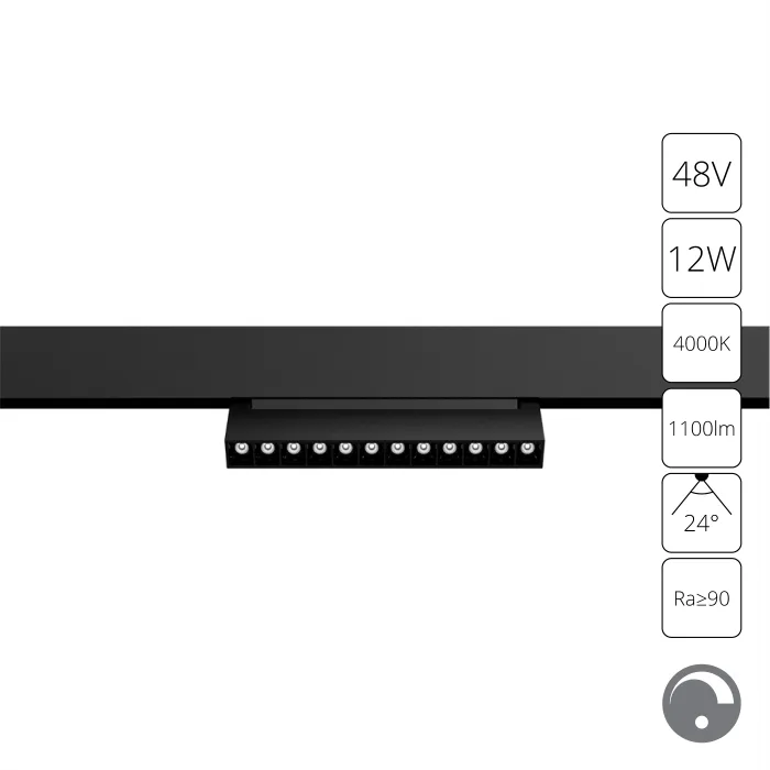 Магнитный трековый светильник Arte Lamp LINEA 0.1-10V A4686PL-1BK | Дом Декора